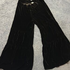 NEW with TAGs Johnny Was Black velvet tiered wide leg pant